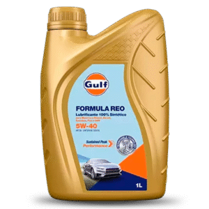 Óleo Lubrificante Sintético Gulf Fórmula REO 5W-40 API SN – Embalagem de 1 Litro (Frente)